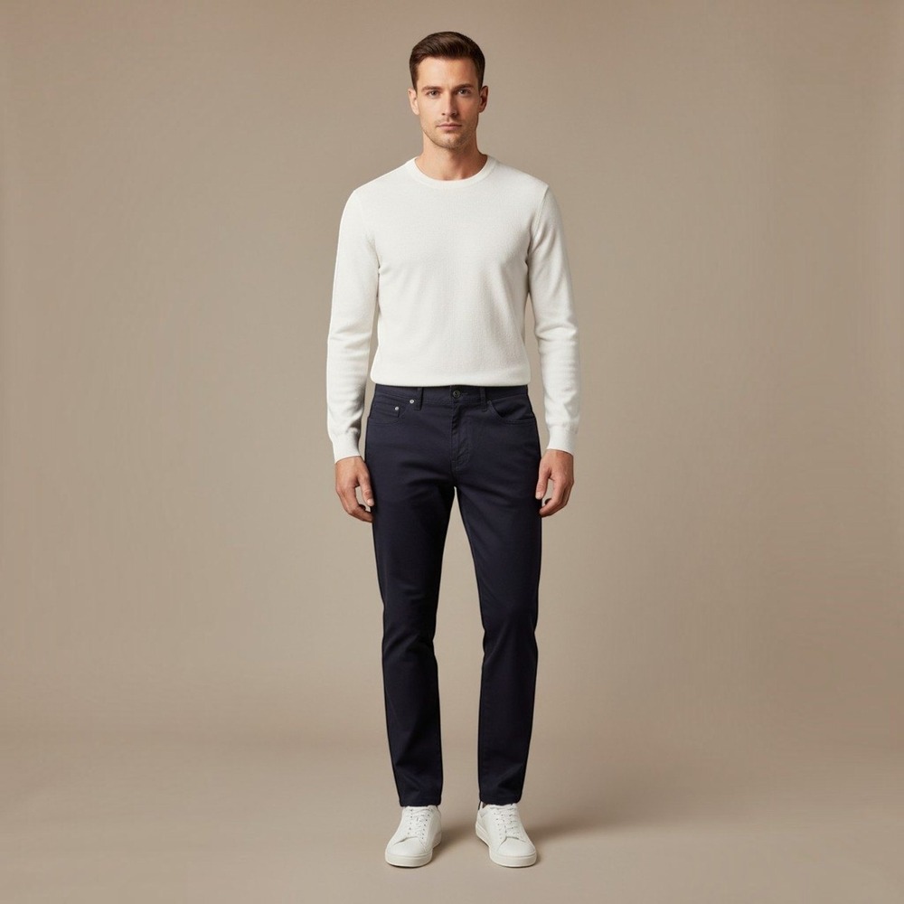 BOSS Hugo Boss Delaware3 Tech Stretch Slim Fit Pants Navy 36x32 Chino - Picture 4 of 10